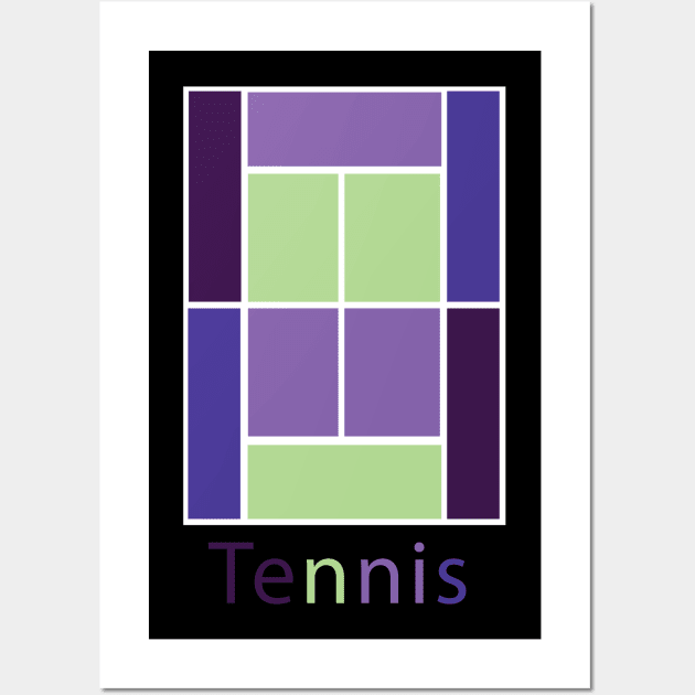 TENNIS COURT PALETTE Wall Art by King Chris